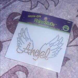 iron-on rhinestuds rhinestones angel design